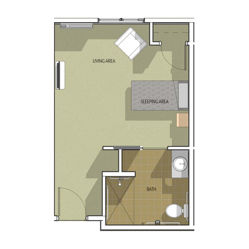 Memory Care Studio II Floor Plan