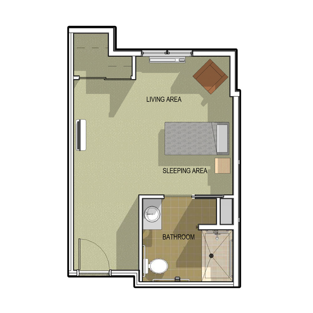 Memory Care Prairie Studio Floor Plan